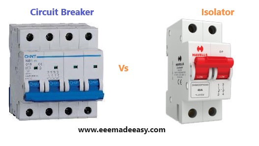circuit breaker vs isolator