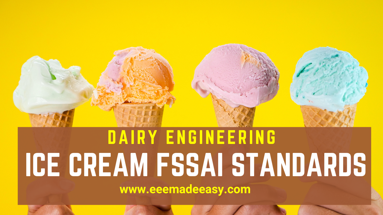 ICE CREAM FSSAI standards