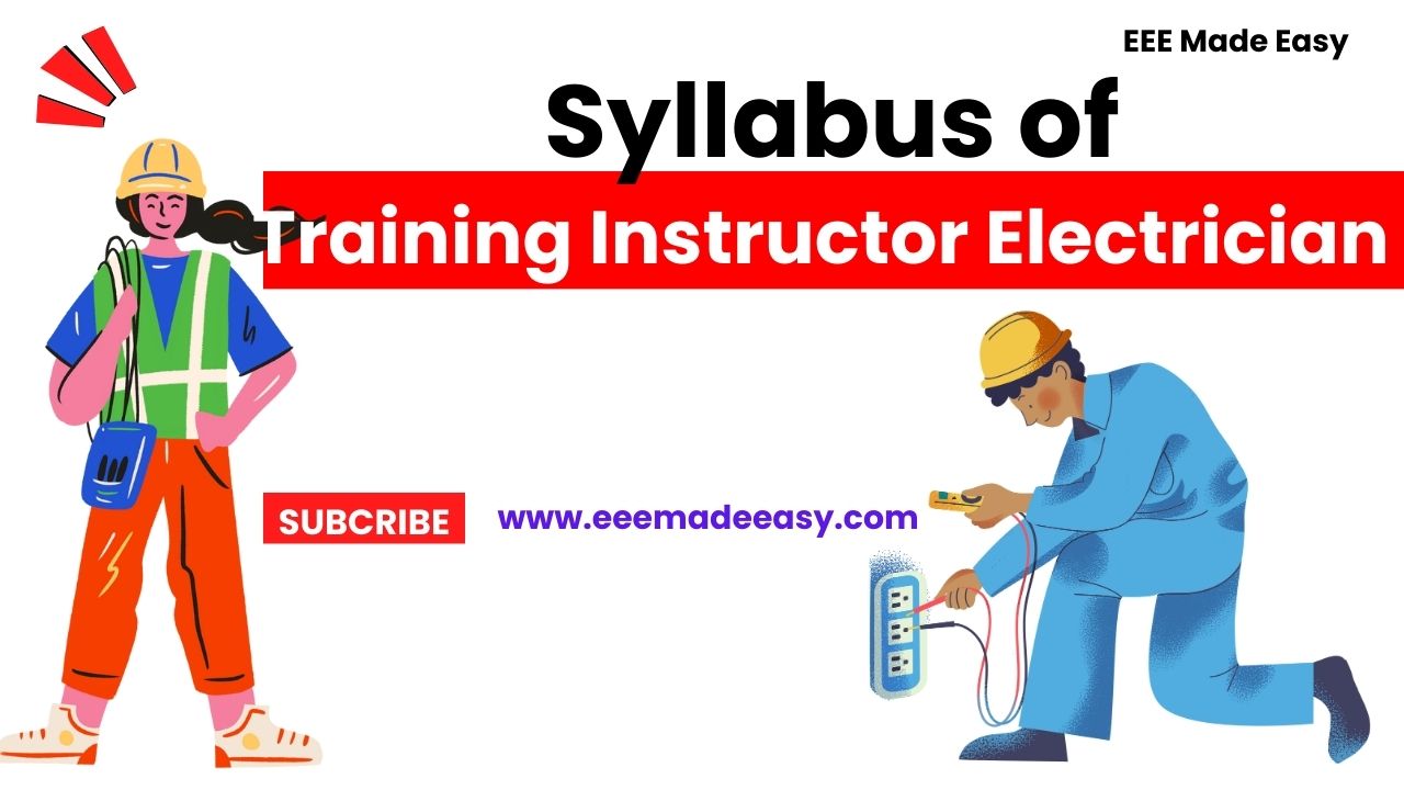 Syllabus of Training Instructor Electrician