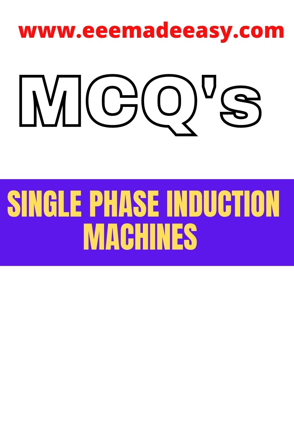 single phase induction machines