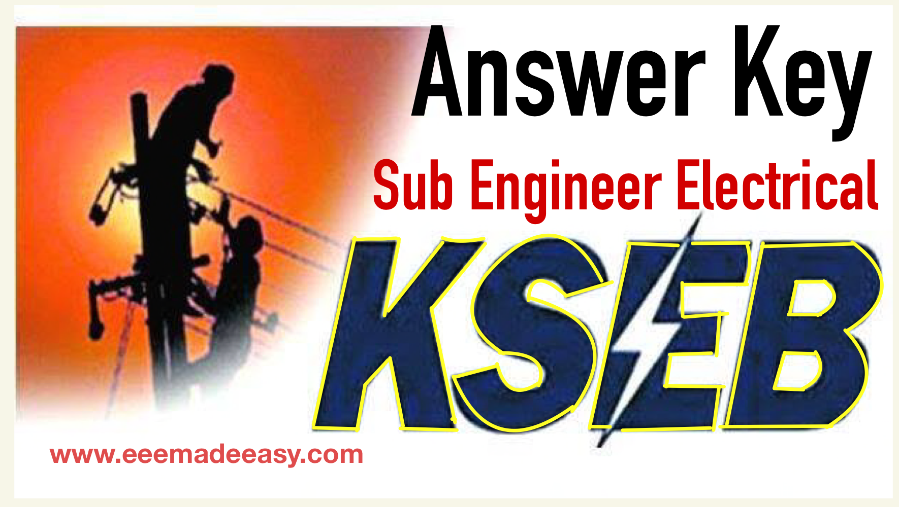 KSEB Sub Engineer Electrical Answer Key