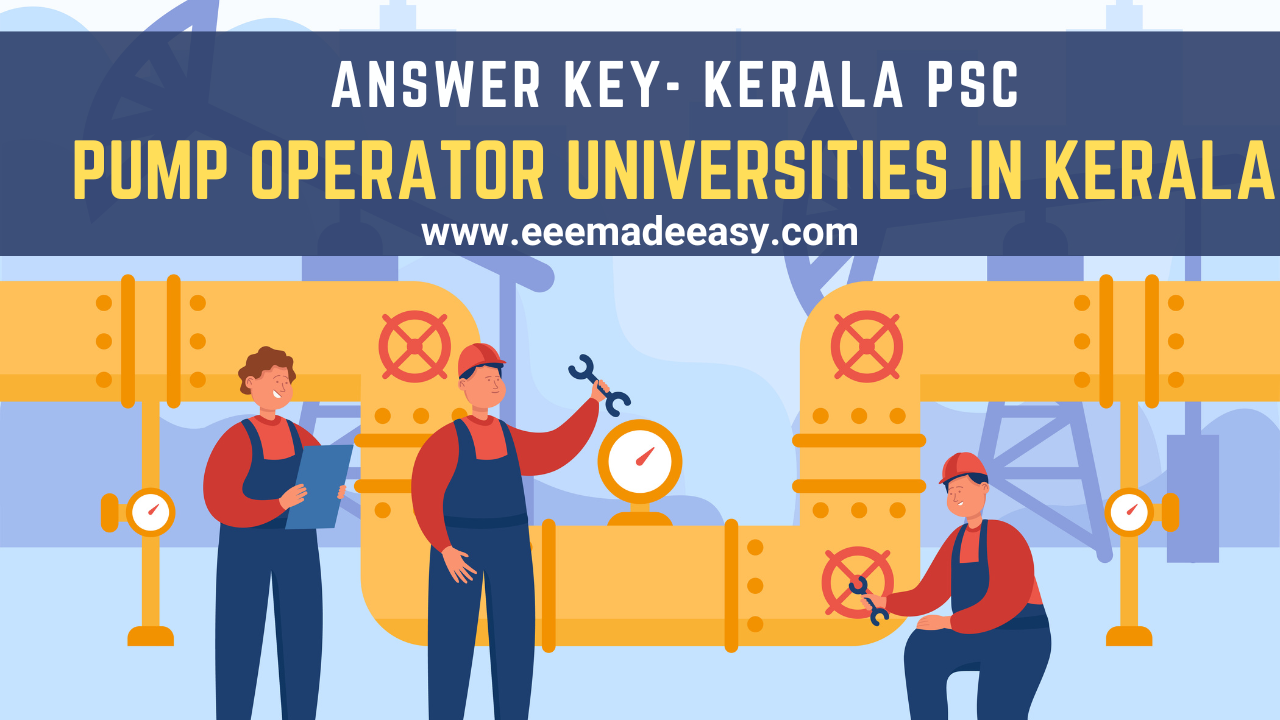 Pump Operator Universities in Kerala