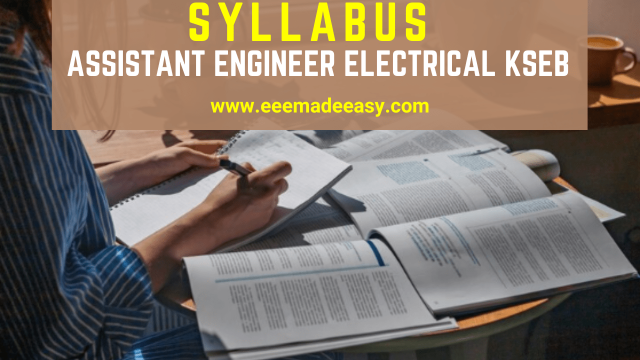 SYLLABUS ASSISTANT Engineer Electrical KSEB kerala psc