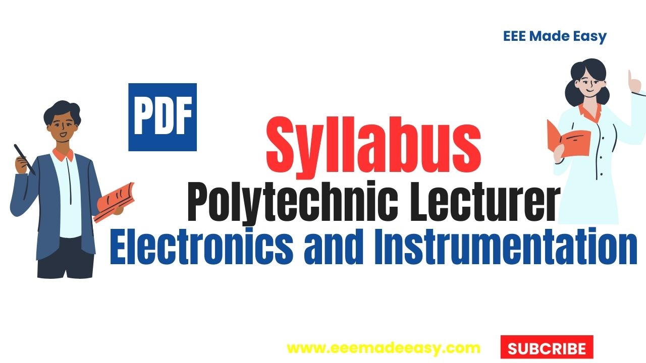 Syllabus Polytechnic Lecturer Electronics and Instrumentation