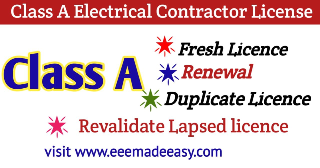 Class A Electrical Contractor Licence