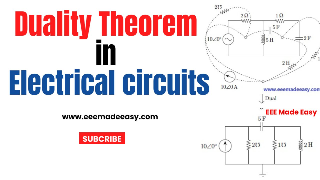 Duality Theorem in Electrical circuits