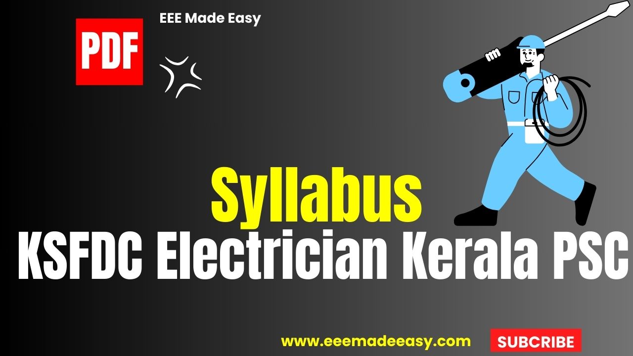 Syllabus KSFDC Electrician Kerala PSC