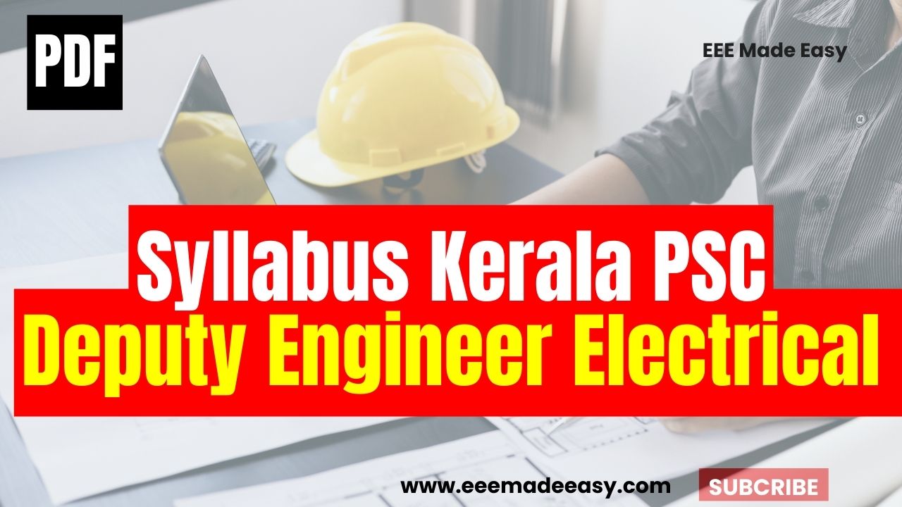 Syllabus Kerala PSC Deputy Engineer Electrical
