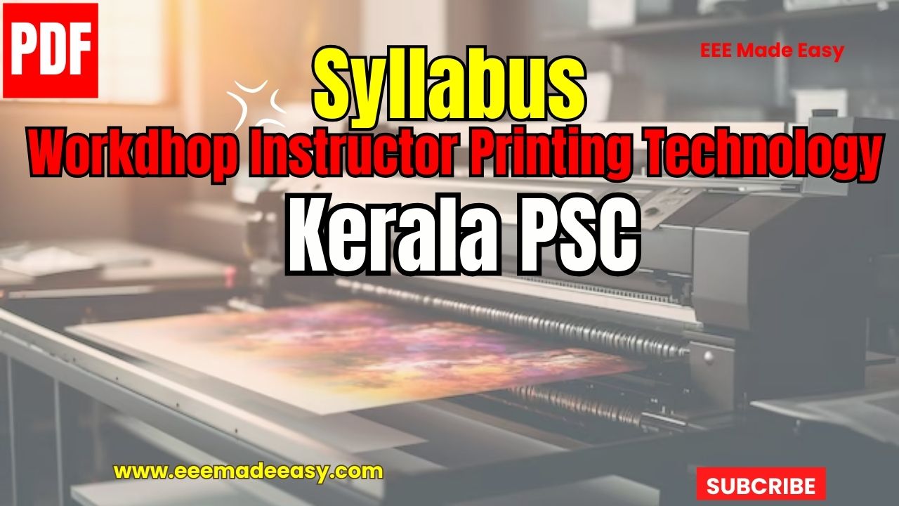 Syllabus Workdhop Instructor Printing Technology