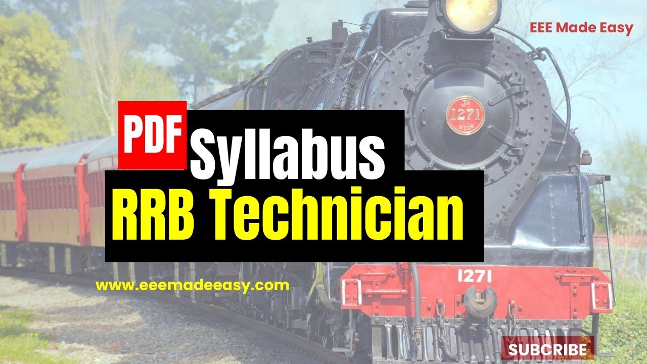 RRB Technician Syllabus 2024