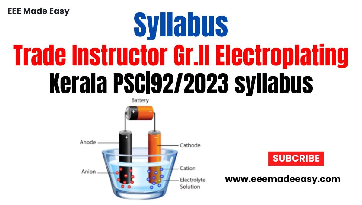 Syllabus-Trade-Instructor-Gr.II-Electroplating-Kerala-PSC.