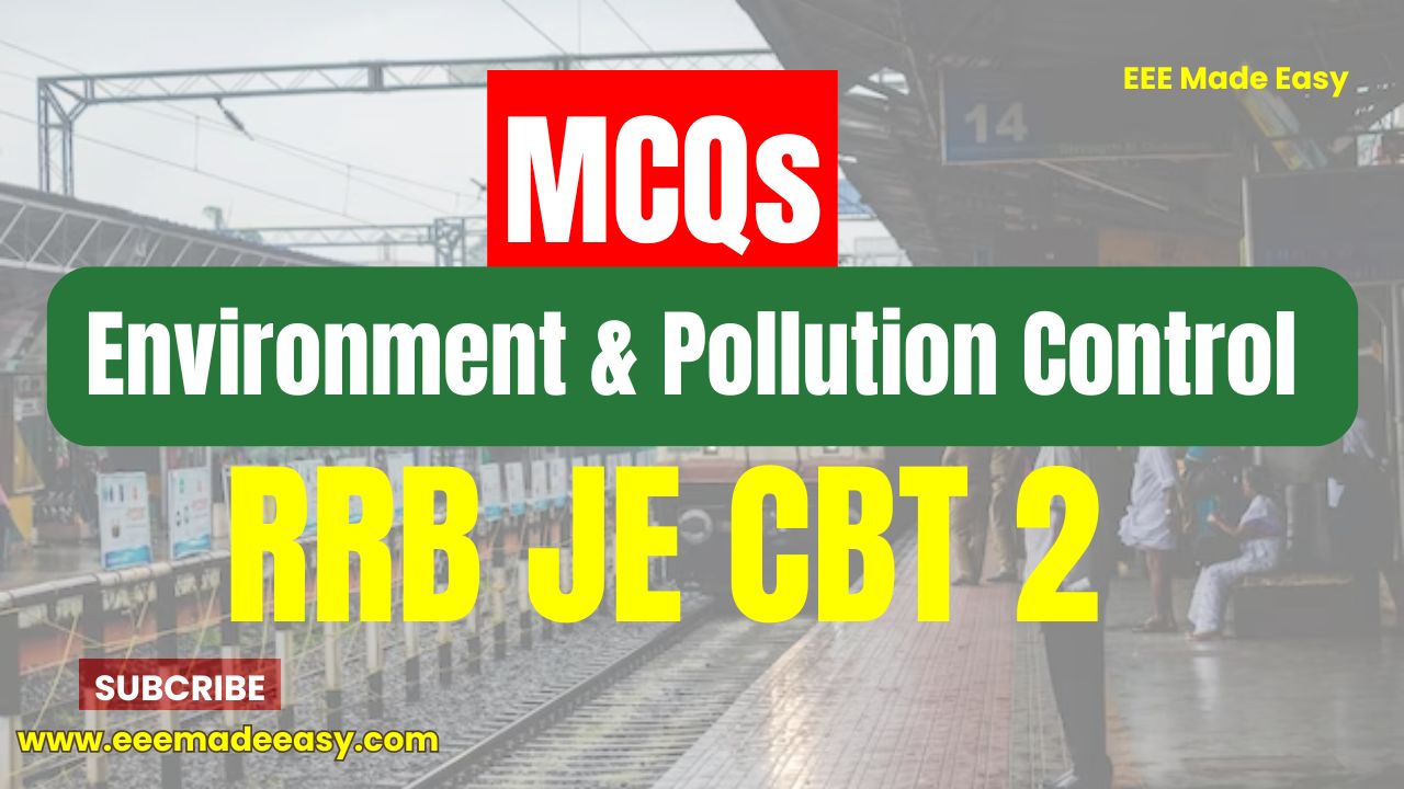 Environment MCQ for RRB JE CBT 2