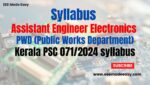 Syllabus Assistant Engineer Electronics PWD