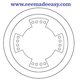 4-pole single-phase motor