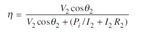 equation transformer efficiency