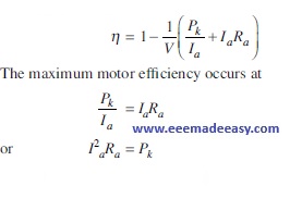 efficiency-of-dc-motor-copper loss  iron loss