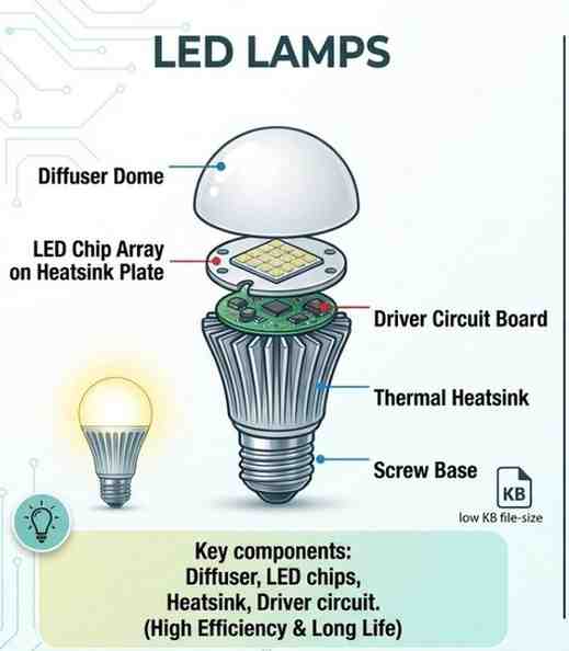 led lamp parts